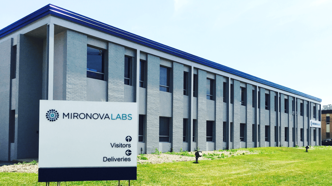 Exterior of the Mironova manufacturing facility in Fairfield, New Jersey