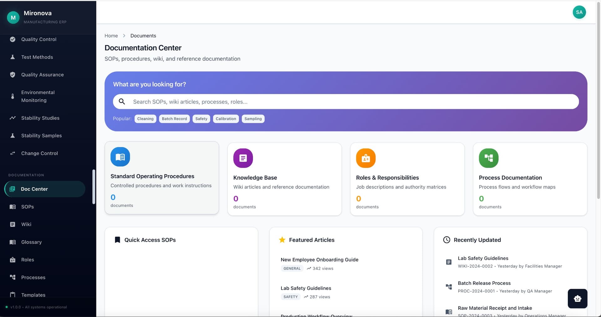 Documentation Hub Screenshot